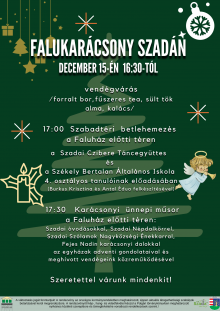 Falukarácsony Szadán (12.15.)