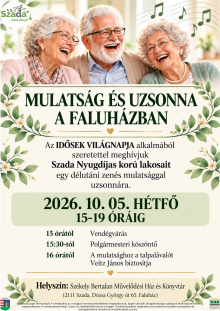 Mulatság és uzsonna az Idősek világnapja alkalmából (10.05.)